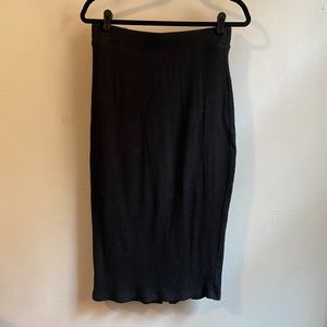 A New Day - Ribbed Midi Pencil Skirt